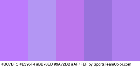 #BC7BFC #B395F4 #BB76ED #9A72DB #AF7FEF Colors