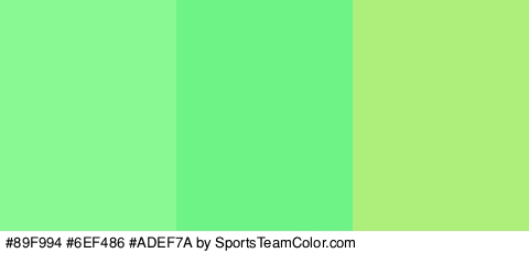 #89F994 #6EF486 #ADEF7A Colors