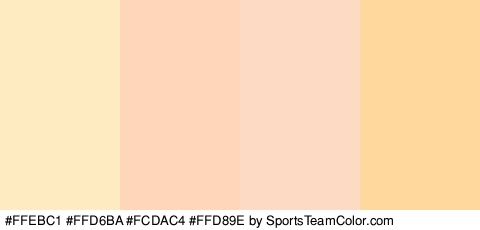 #FFEBC1 #FFD6BA #FCDAC4 #FFD89E Colors