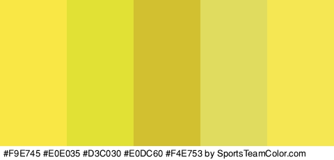 #F9E745 #E0E035 #D3C030 #E0DC60 #F4E753 Colors