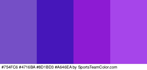 #754FC6 #4716BA #8D1BD3 #A646EA Colors