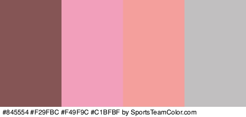 #845554 #F29FBC #F49F9C #C1BFBF Colors