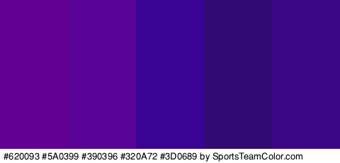 #620093 #5A0399 #390396 #320A72 #3D0689 Colors