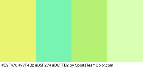 #E9F470 #77F4B2 #B5F274 #D8FFB2 Colors