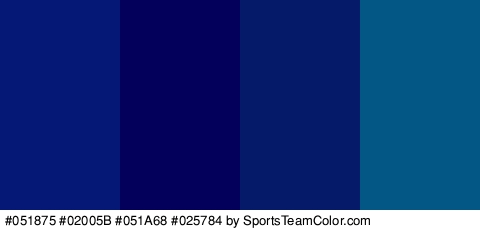 #051875 #02005B #051A68 #025784 Colors