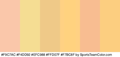 #F9C7AC #F4DD92 #EFC988 #FFD07F #F7BC8F #FCCF80 Colors