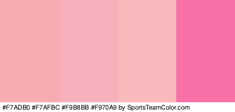 #F7ADB0 #F7AFBC #F9B8BB #F970A9 Colors