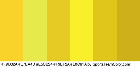 #F9D32A #E7EA4D #E5CB24 #F9EF2A #E0C61A #CEB01A Colors