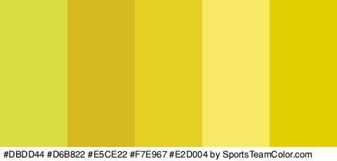 #DBDD44 #D6B822 #E5CE22 #F7E967 #E2D004 Colors