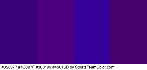 #390377 #4C007F #360199 #49016D Colors