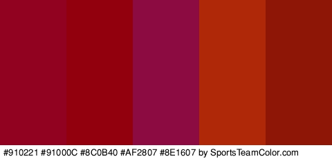 #910221 #91000C #8C0B40 #AF2807 #8E1607 Colors