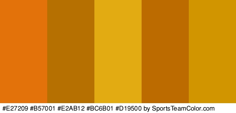 #E27209 #B57001 #E2AB12 #BC6B01 #D19500 Colors