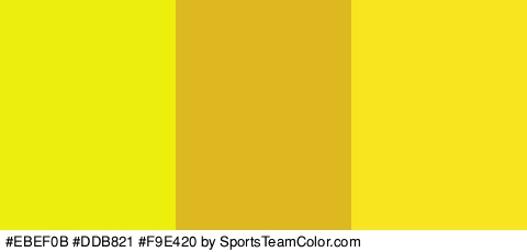 #EBEF0B #DDB821 #F9E420 Colors