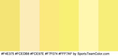 #F4E375 #FCEDB8 #FCE97E #F7F074 #FFF7AF #F7EE79 Colors