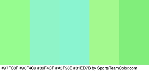 #97FC8F #90F4C9 #89F4CF #A3F98E #81ED7B Colors