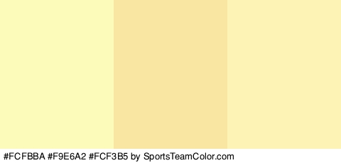 #FCFBBA #F9E6A2 #FCF3B5 Colors