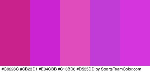 #C9228C #CB23D1 #E04CBB #C13BD6 #D535DD Colors