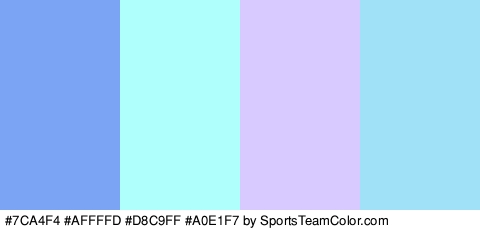 #7CA4F4 #AFFFFD #D8C9FF #A0E1F7 Colors