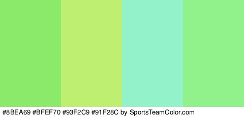 #8BEA69 #BFEF70 #93F2C9 #91F28C Colors