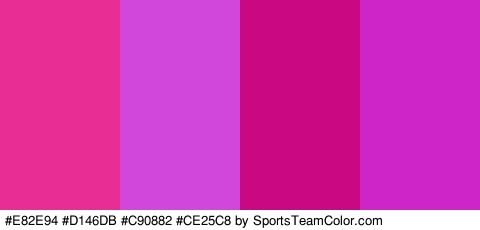 #E82E94 #D146DB #C90882 #CE25C8 Colors