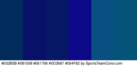 #002B5B #081068 #061766 #0C0887 #094F82 #06537A Colors