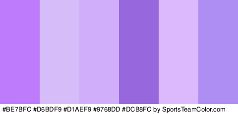 #BE7BFC #D6BDF9 #D1AEF9 #9768DD #DCB8FC #AE8EF2 Colors