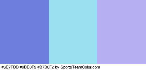 #6E7FDD #9BE0F2 #B7B0F2 Colors