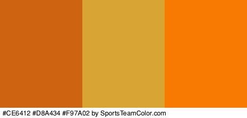 #CE6412 #D8A434 #F97A02 Colors