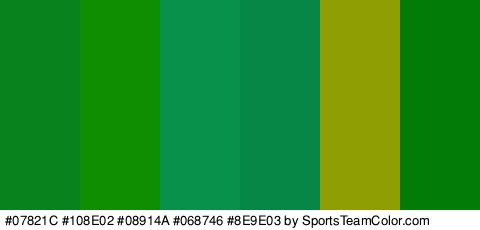 #07821C #108E02 #08914A #068746 #8E9E03 #027C06 Colors