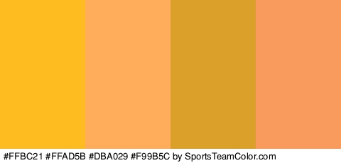 #FFBC21 #FFAD5B #DBA029 #F99B5C Colors