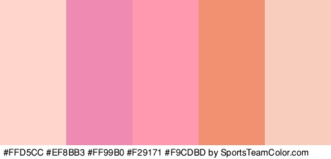 #FFD5CC #EF8BB3 #FF99B0 #F29171 #F9CDBD Colors