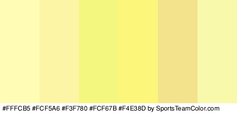 #FFFCB5 #FCF5A6 #F3F780 #FCF67B #F4E38D #F9F9AC Colors