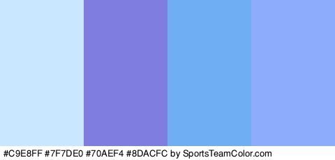 #C9E8FF #7F7DE0 #70AEF4 #8DACFC Colors