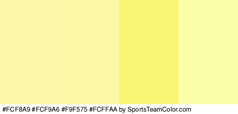 #FCF8A9 #FCF9A6 #F9F575 #FCFFAA Colors