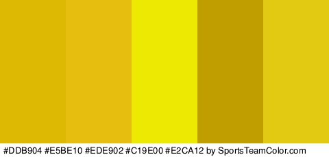 #DDB904 #E5BE10 #EDE902 #C19E00 #E2CA12 Colors