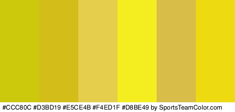 #CCC80C #D3BD19 #E5CE4B #F4ED1F #D8BE49 #EDDA10 Colors