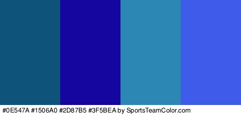 #0E547A #1506A0 #2D87B5 #3F5BEA Colors