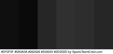 #0F0F0F #0A0A0A #262626 #303030 #2D2D2D #262626 Colors