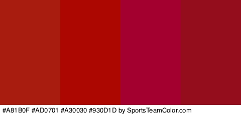 #A81B0F #AD0701 #A30030 #930D1D Colors