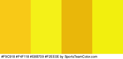 #F9C918 #F4F118 #E8B709 #F2EE0E Colors