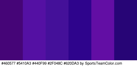 #460577 #5410A3 #440F99 #2F048C #620DA3 #280577 Colors