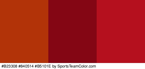 #B23308 #840514 #B5101E Colors