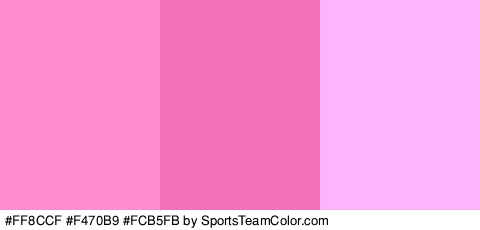 #FF8CCF #F470B9 #FCB5FB Colors