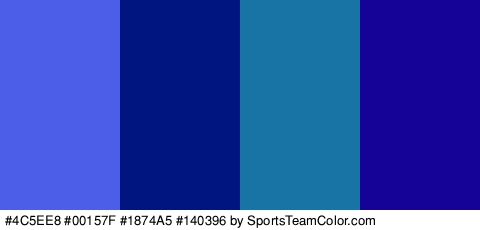 #4C5EE8 #00157F #1874A5 #140396 Colors