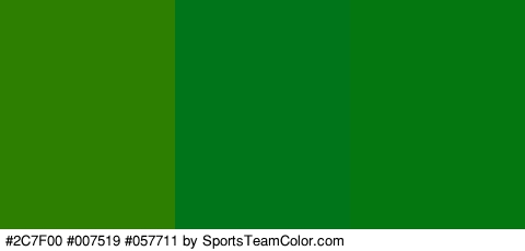 #2C7F00 #007519 #057711 Colors