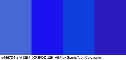 #4867D6 #1A13EF #0F3FDD #281ABF Colors