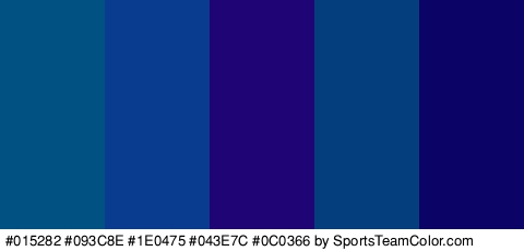 #015282 #093C8E #1E0475 #043E7C #0C0366 Colors