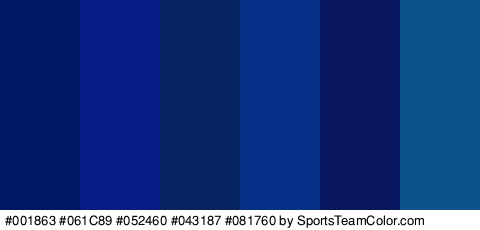 #001863 #061C89 #052460 #043187 #081760 #0C528C Colors