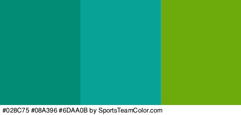 #028C75 #08A396 #6DAA0B Colors