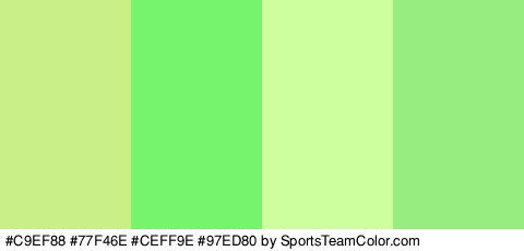 #C9EF88 #77F46E #CEFF9E #97ED80 Colors